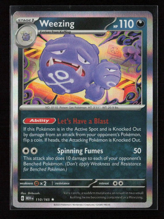 Weezing Rare SV: Scarlet & Violet 151 110/165 NM - Kang's Collectibles
