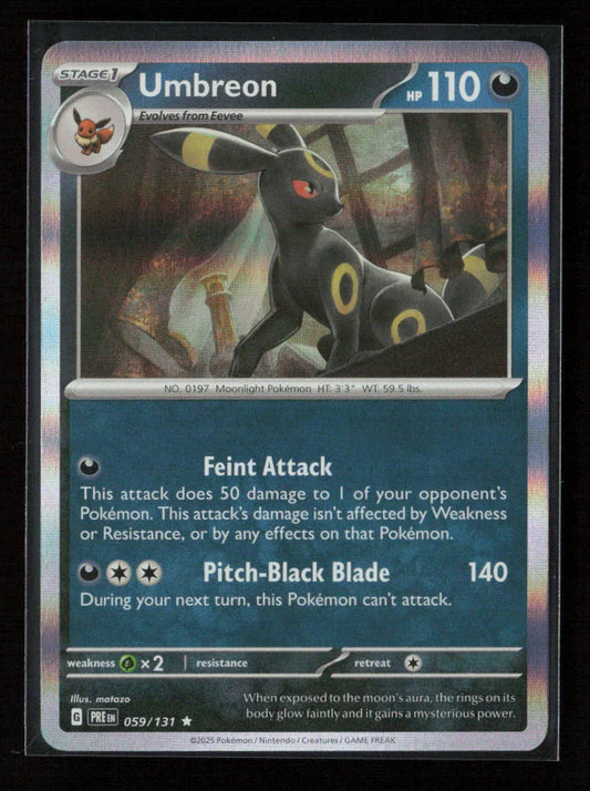 Umbreon Rare SV: Prismatic Evolutions 059/131 NM - Kang's Collectibles