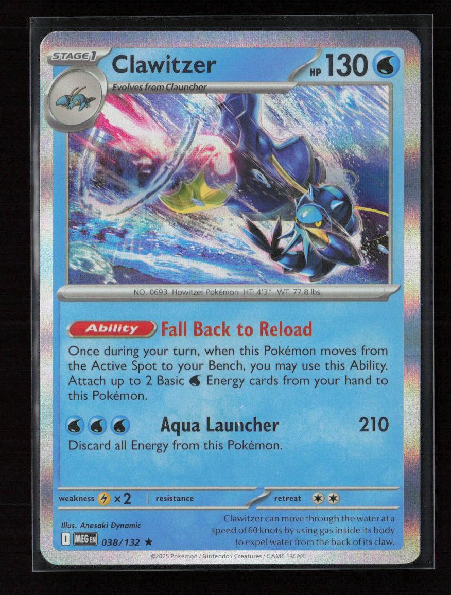 Clawitzer - Rare ME01: Mega Evolution 038/132 NM - Kang's Collectibles