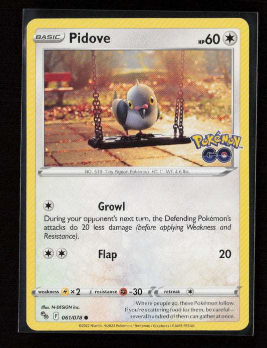 Pidove Common Pokemon GO 061/078 LP