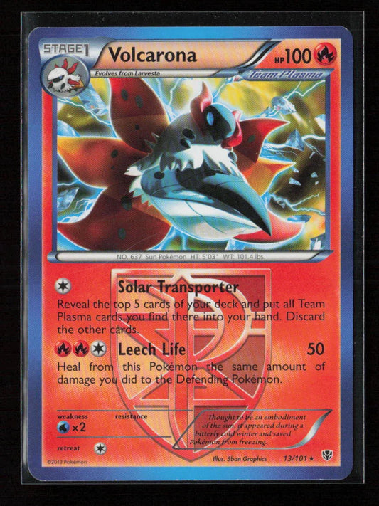 Volcarona (Team Plasma) Rare Plasma Blast 13/101 LP - Kang's Collectibles