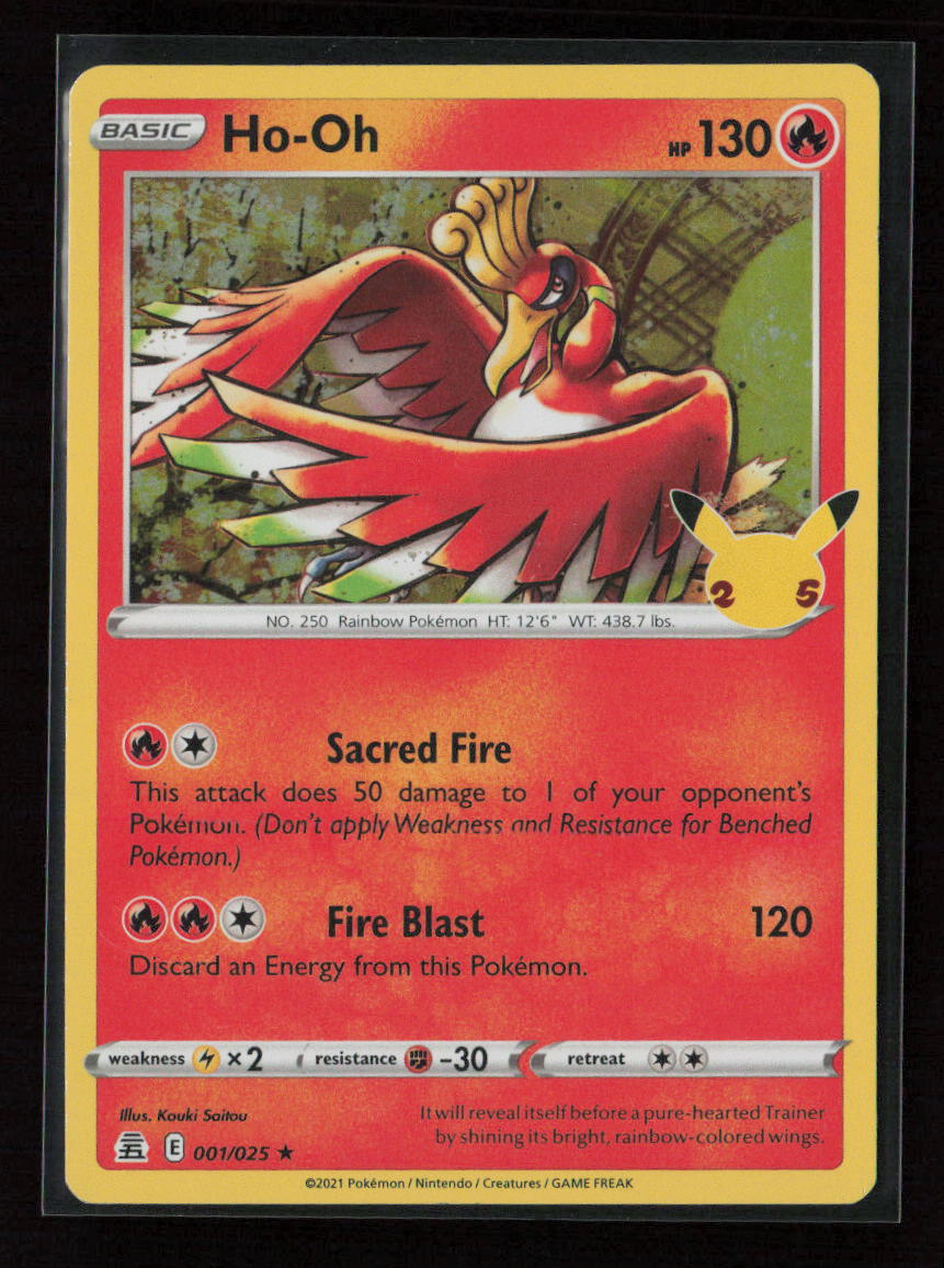 Ho-Oh Holo Rare Celebrations 001/025 NM