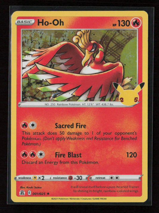 Ho-Oh Holo Rare Celebrations 001/025 NM