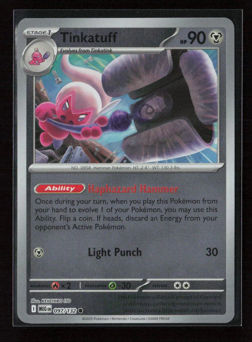 Tinkatuff Common ME01: Mega Evolution 097/132 NM - Kang's Collectibles
