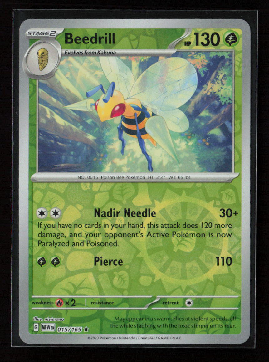 Beedrill Rare SV: Scarlet & Violet 151 015/165 NM