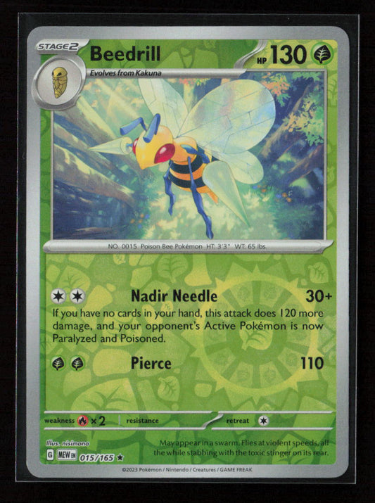 Beedrill Rare SV: Scarlet & Violet 151 015/165 NM