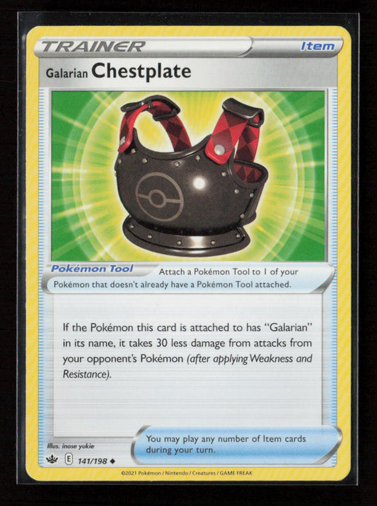 Galarian Chestplate Uncommon SWSH06: Chilling Reign 141/198 LP