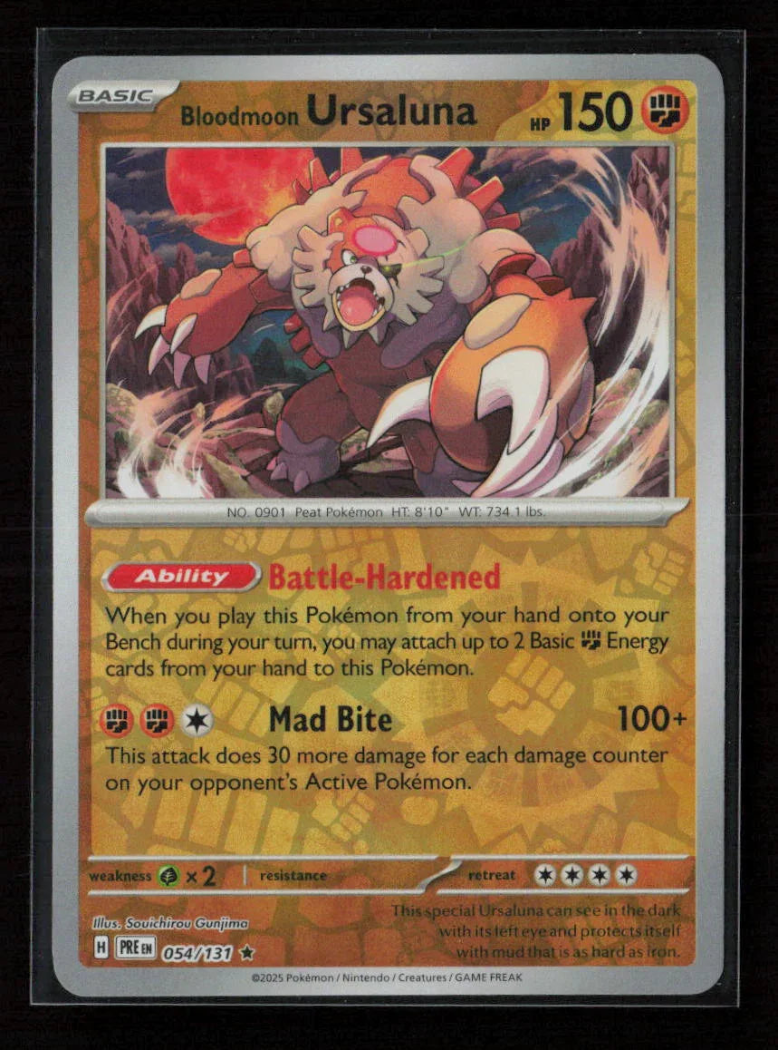 Bloodmoon Ursaluna Rare SV: Prismatic Evolutions 054/131 NM - Kang's Collectibles