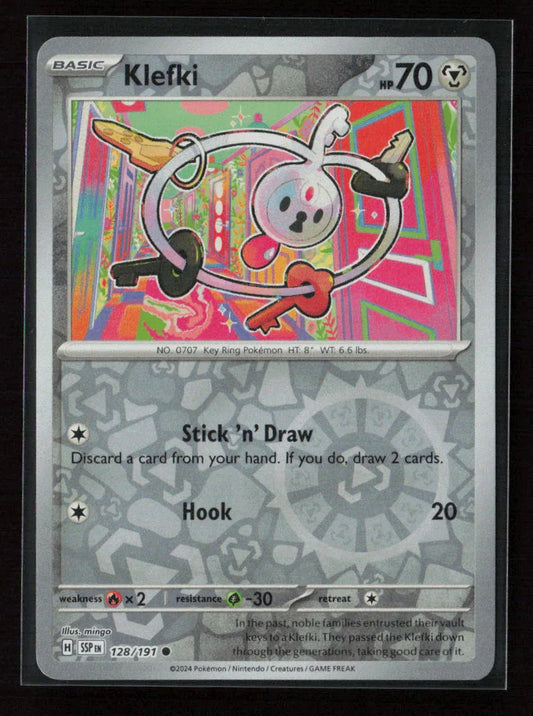 Klefki Common SV08: Surging Sparks 128/191 NM - Kang's Collectibles