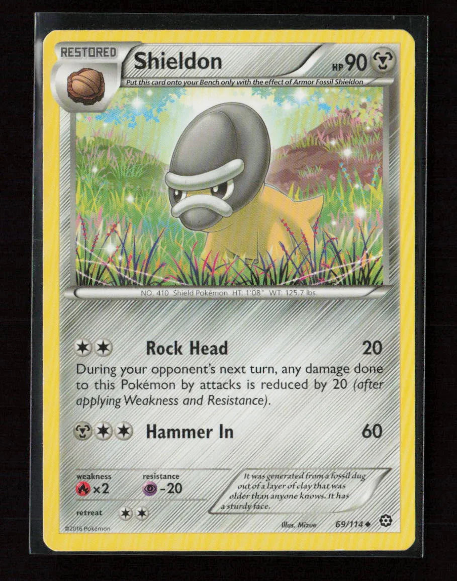 Shieldon Uncommon XY - Steam Siege 69/114 LP - Kang's Collectibles