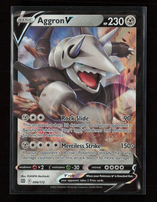 Aggron V Ultra Rare SWSH09: Brilliant Stars 096/172 NM