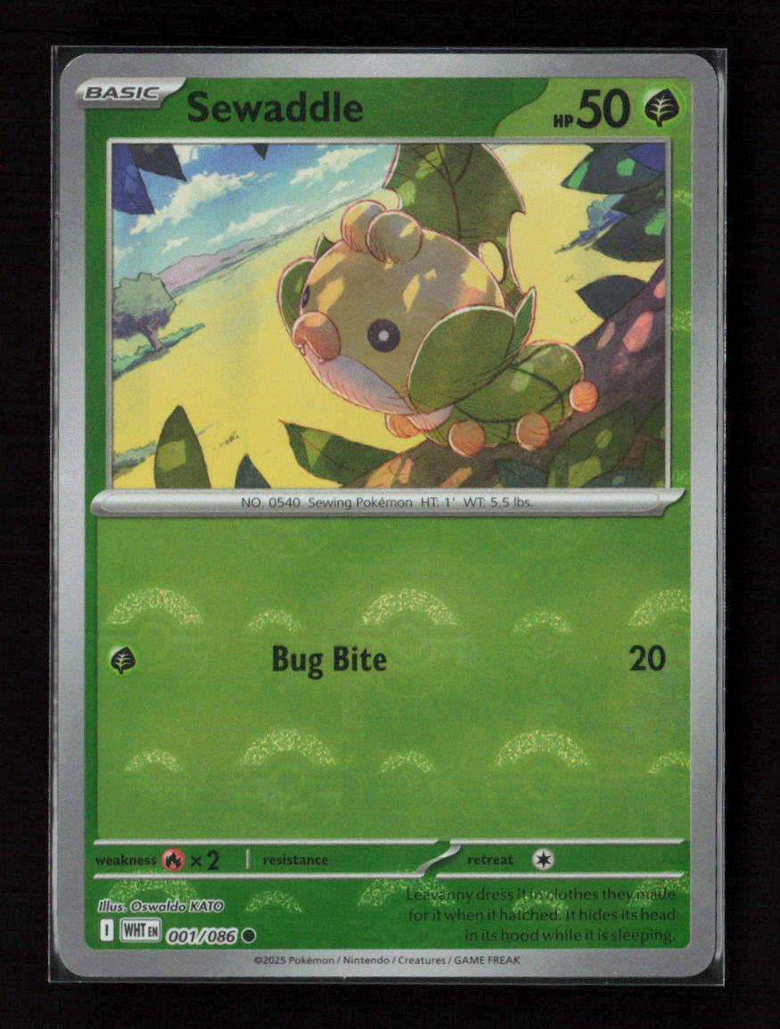 Sewaddle (Poke Ball Pattern) Common SV: White Flare 001/086 NM