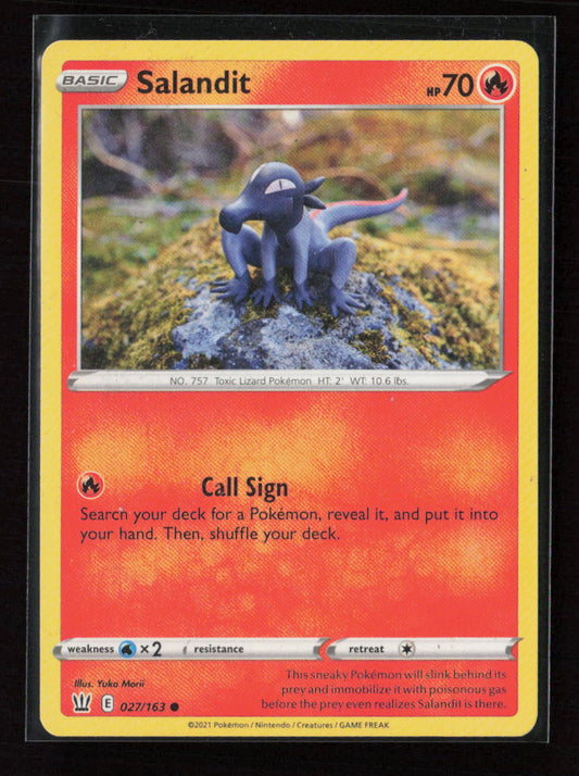 Salandit Common SWSH05: Battle Styles 027/163 LP