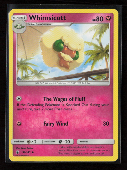 Whimsicott Uncommon SM - Guardians Rising 91/145 LP