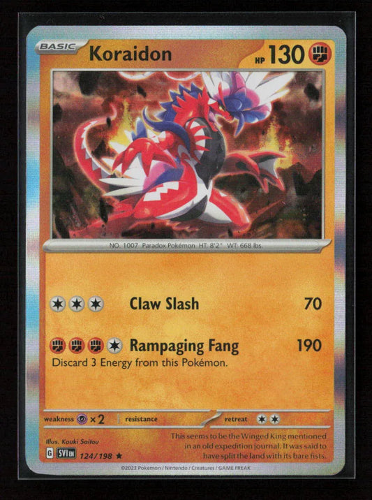 Koraidon Rare SV01: Scarlet & Violet Base Set 124/198 NM - Kang's Collectibles