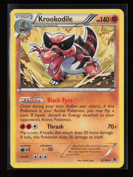 Krookodile Rare Emerging Powers 62/98 LP