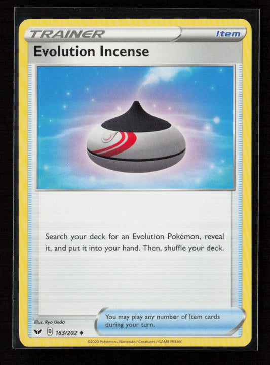 Evolution Incense Uncommon SWSH01: Sword & Shield Base Set 163/202 LP