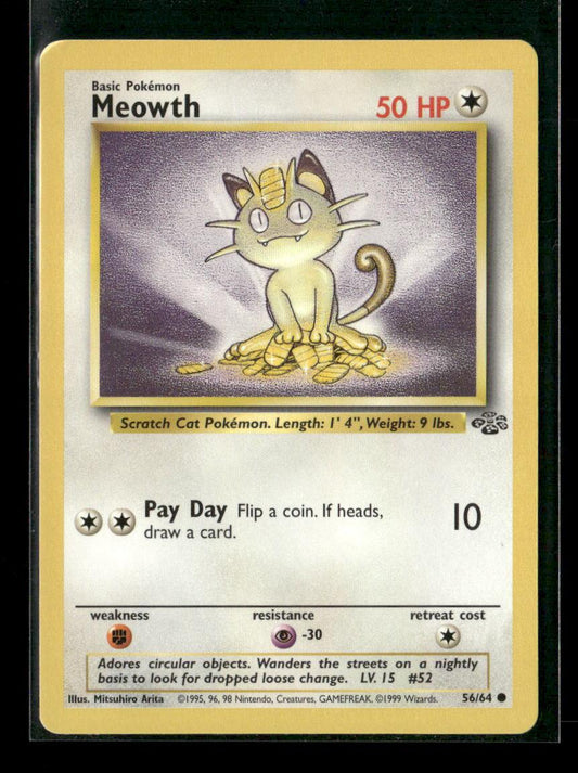 Meowth Common Jungle 56/64 LP - Kang's Collectibles