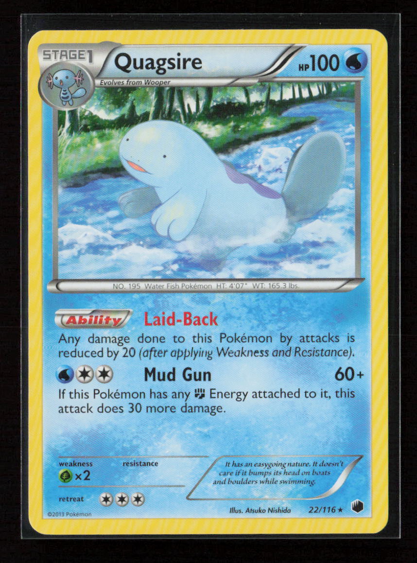 Quagsire Rare Plasma Freeze 22/116 LP