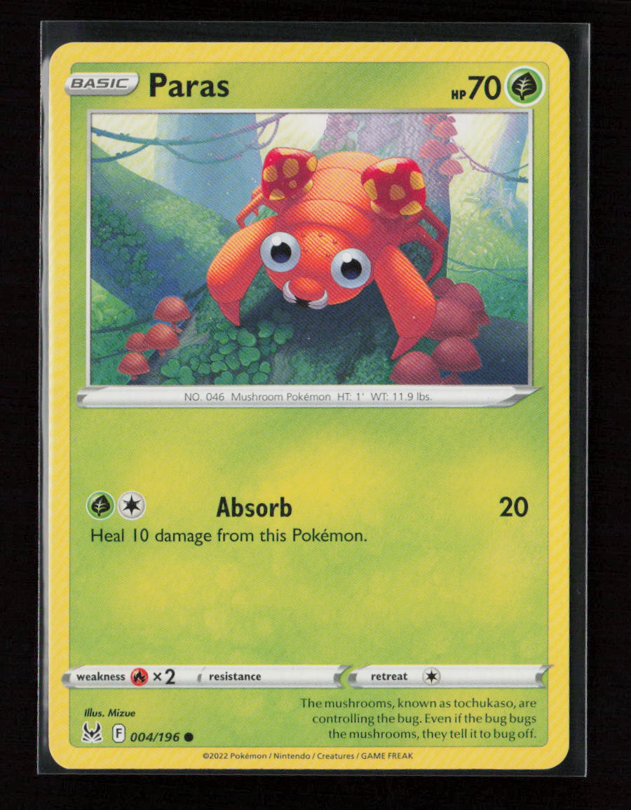 Paras Common SWSH11: Lost Origin 004/196 LP