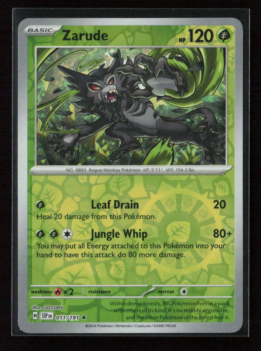 Zarude Rare SV08: Surging Sparks 011/191 NM - Kang's Collectibles