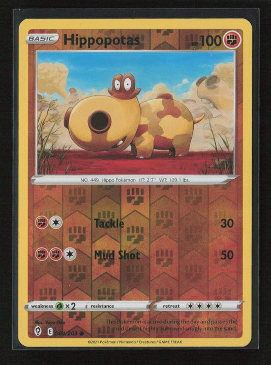 Hippopotas Common SWSH07: Evolving Skies 084/203 NM