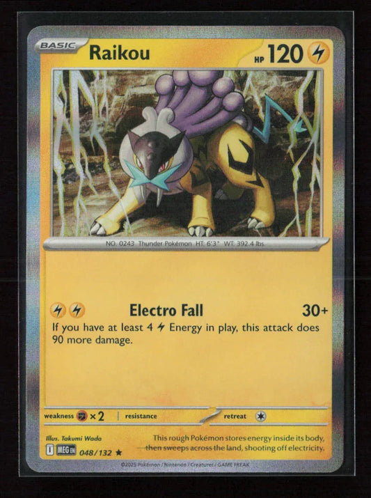 Raikou Rare ME01: Mega Evolution 048/132 NM - Kang's Collectibles