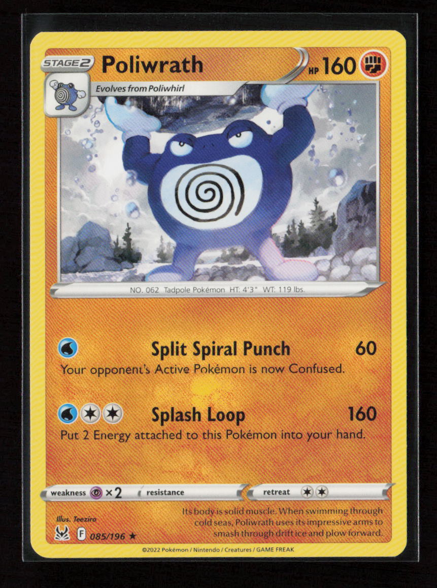 Poliwrath Rare SWSH11: Lost Origin 085/196 LP