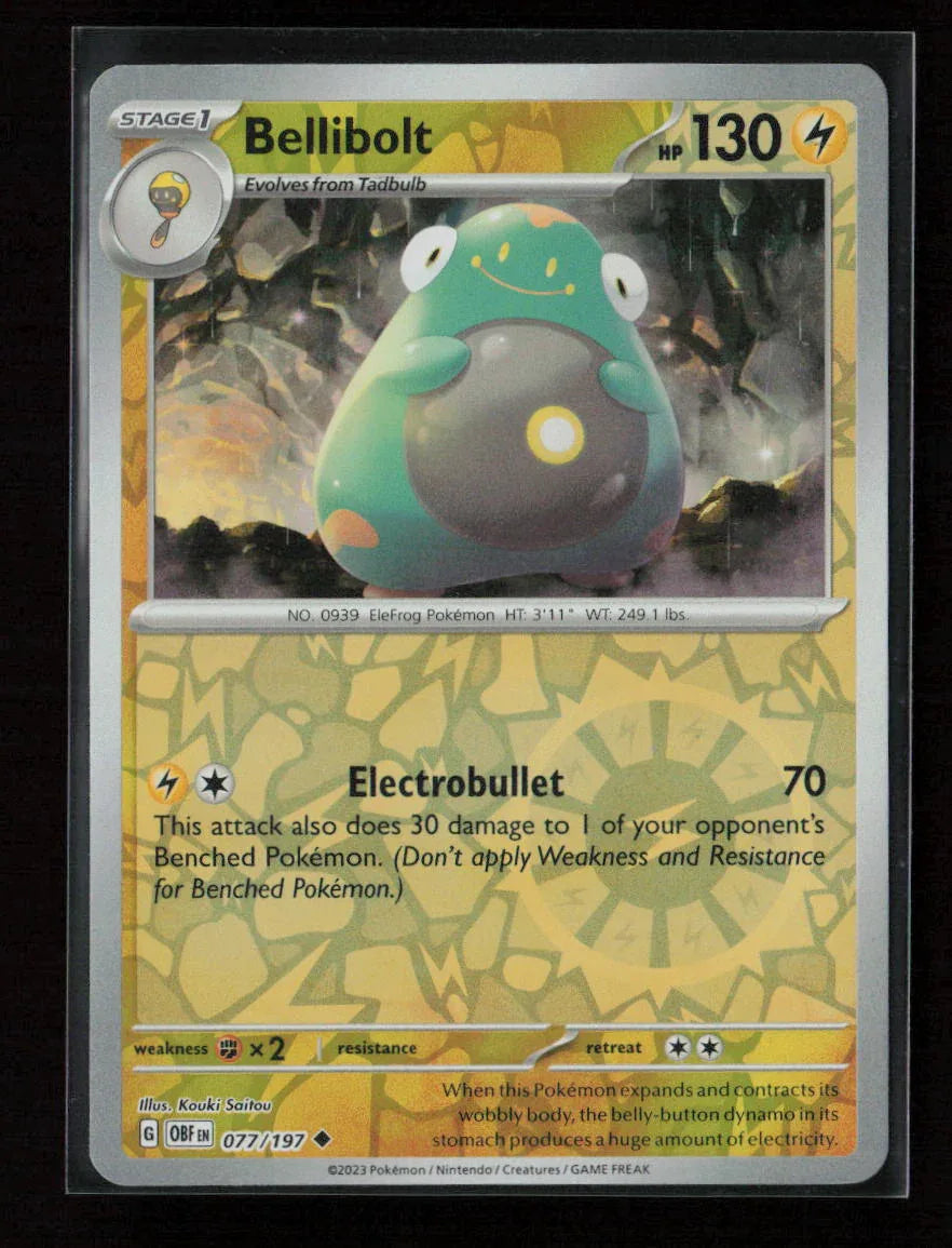 Bellibolt - Uncommon SV03: Obsidian Flames 077/197 NM - Kang's Collectibles