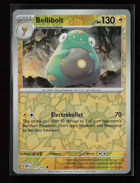 Bellibolt - Uncommon SV03: Obsidian Flames 077/197 NM - Kang's Collectibles