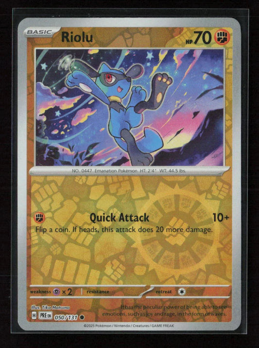 Riolu Common SV: Prismatic Evolutions 050/131 NM - Kang's Collectibles