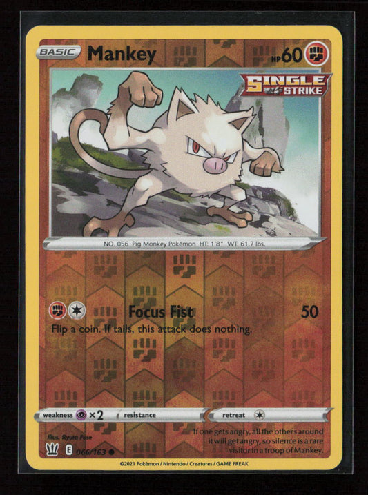 Mankey Common SWSH05: Battle Styles 066/163 NM