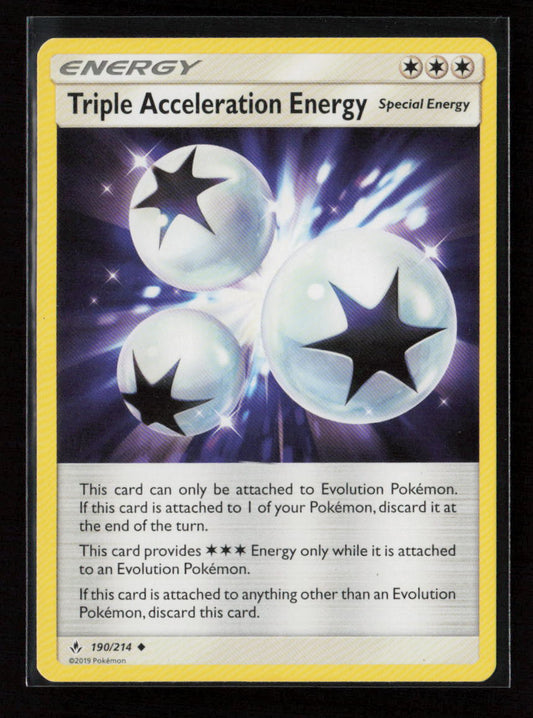 Triple Acceleration Energy Uncommon SM - Unbroken Bonds 190/214 LP