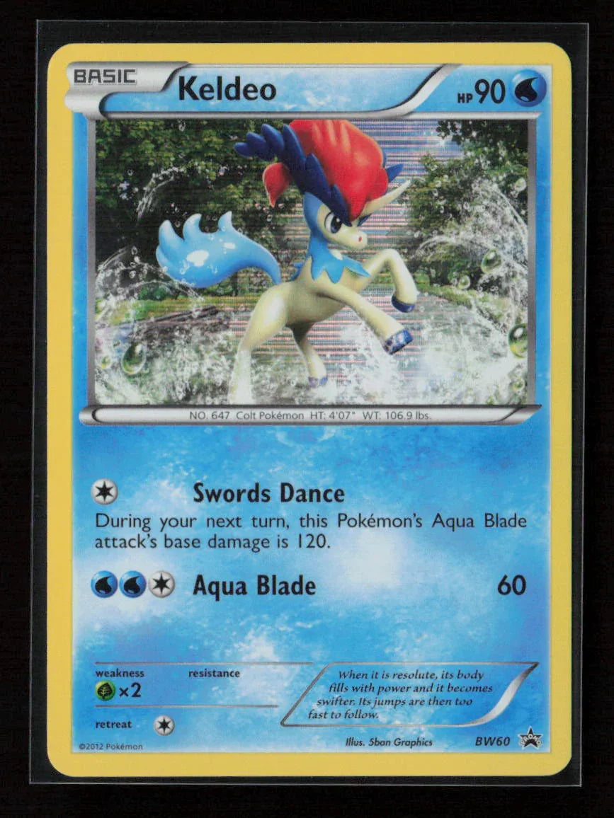 Keldeo - (Tinsel Holo) Promo Black and White Promos BW60 NM - Kang's Collectibles