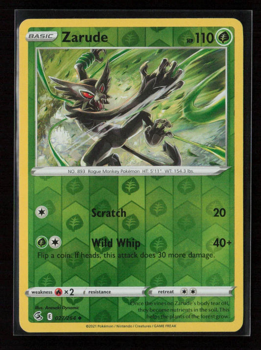Zarude Uncommon SWSH08: Fusion Strike 027/264 NM - Kang's Collectibles