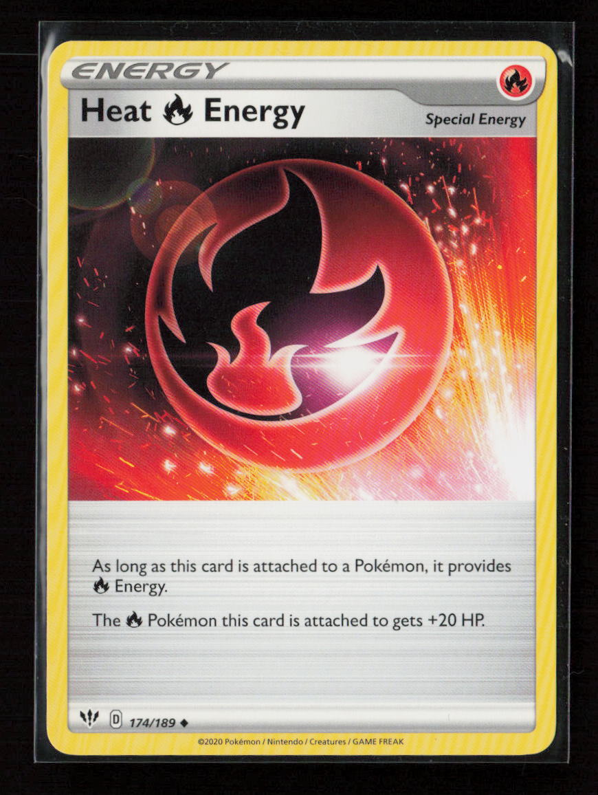 Heat R Energy Uncommon SWSH03: Darkness Ablaze 174/189 LP