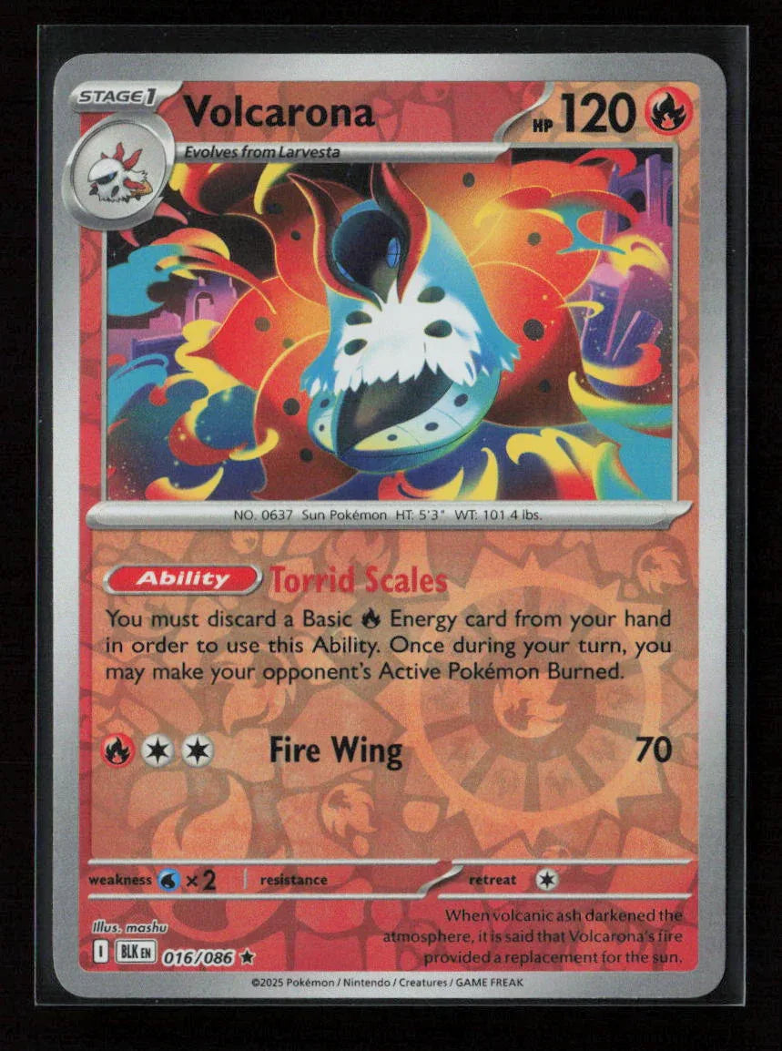 Volcarona Rare SV: Black Bolt 016/086 NM - Kang's Collectibles
