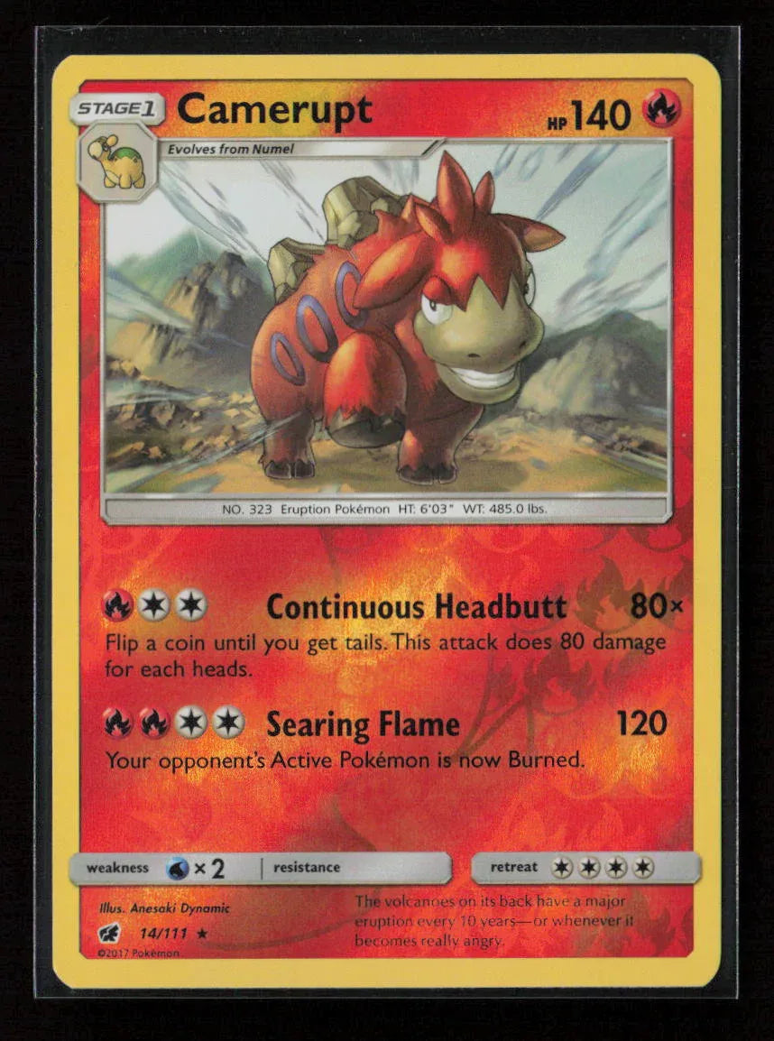 Camerupt Rare SM - Crimson Invasion 14/111 LP - Kang's Collectibles