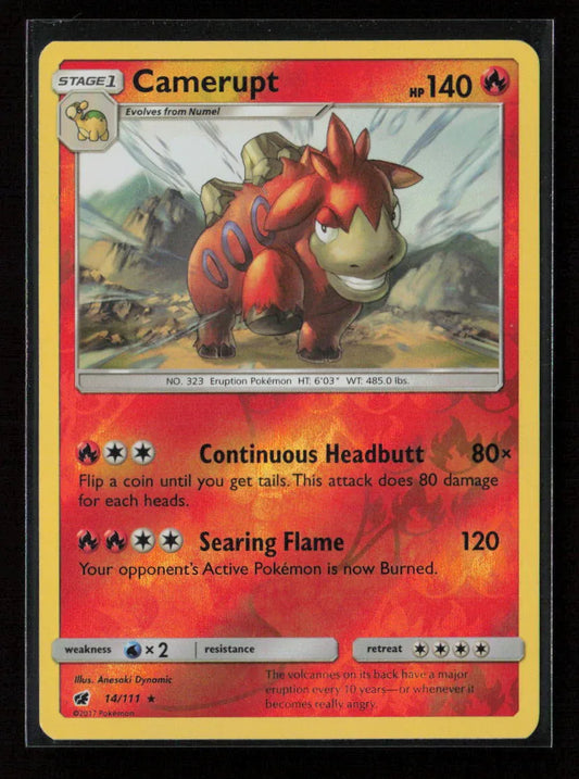 Camerupt Rare SM - Crimson Invasion 14/111 LP - Kang's Collectibles