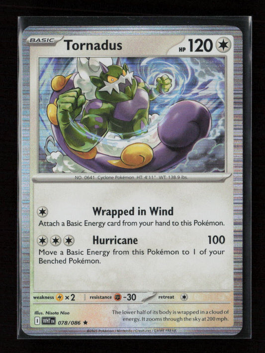 Tornadus Rare SV: White Flare 078/086 NM