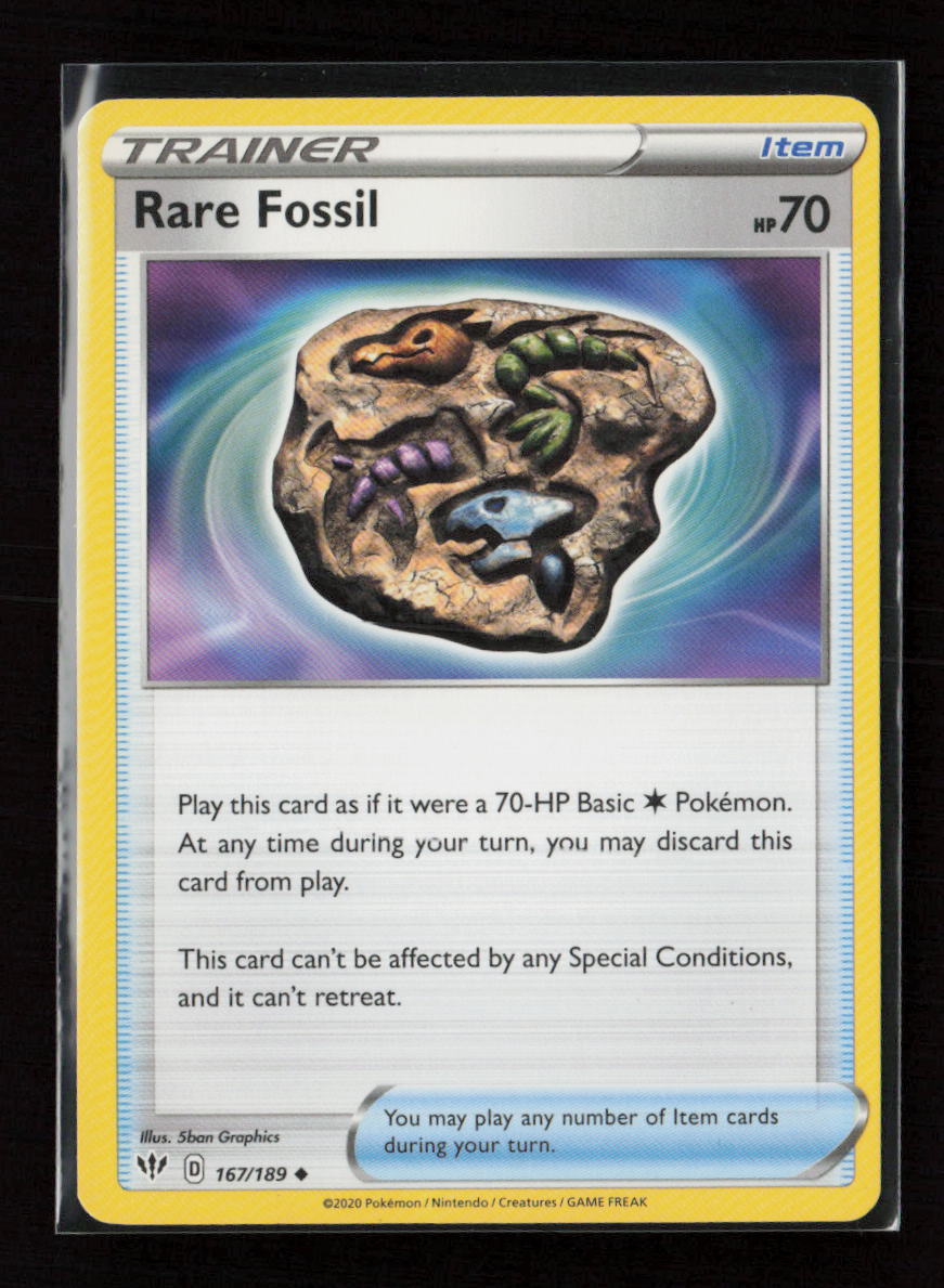 Rare Fossil Uncommon SWSH03: Darkness Ablaze 167/189 LP