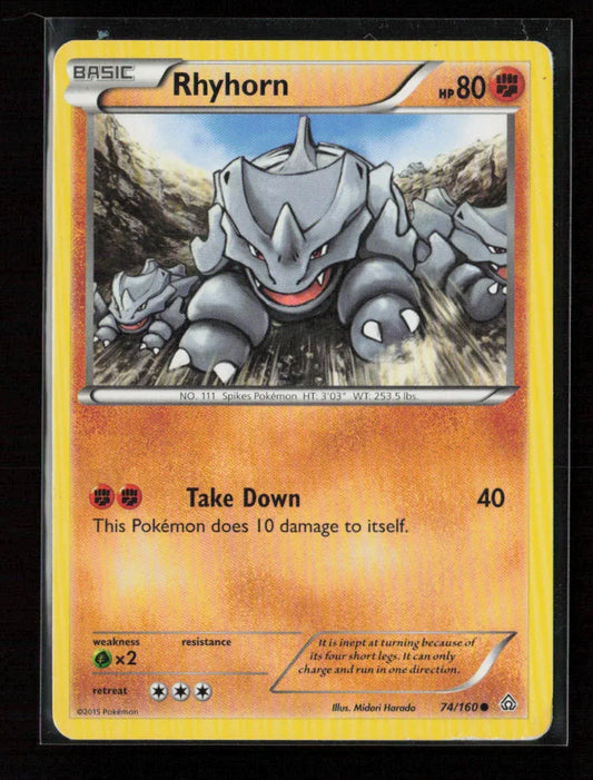 Rhyhorn Common XY - Primal Clash 74/160 LP - Kang's Collectibles