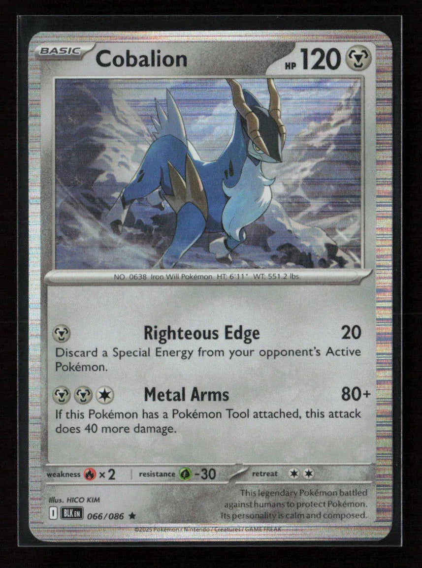 Cobalion Rare SV: Black Bolt 066/086 NM - Kang's Collectibles