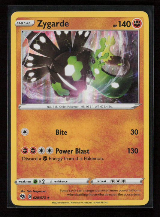 Zygarde Holo Rare Champion's Path 28/73 NM