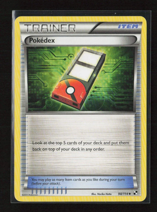 Pokedex Uncommon Black and White 98/114 LP - Kang's Collectibles