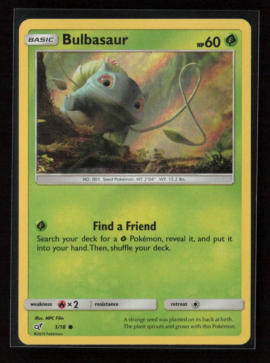 Bulbasaur (Holo Common) Common Detective Pikachu 1/18 NM - Kang's Collectibles