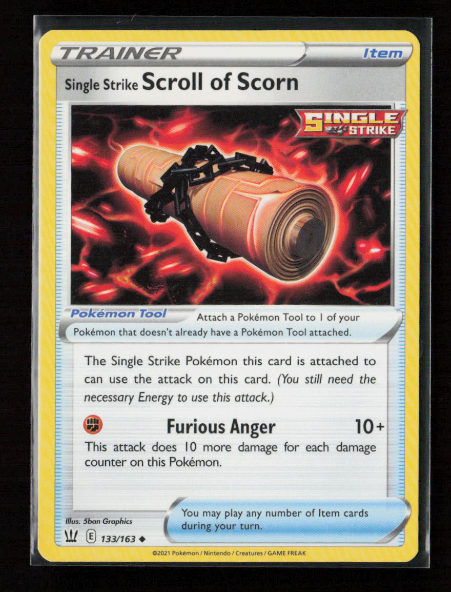 Single Strike Scroll of Scorn Uncommon SWSH05: Battle Styles 133/163 LP