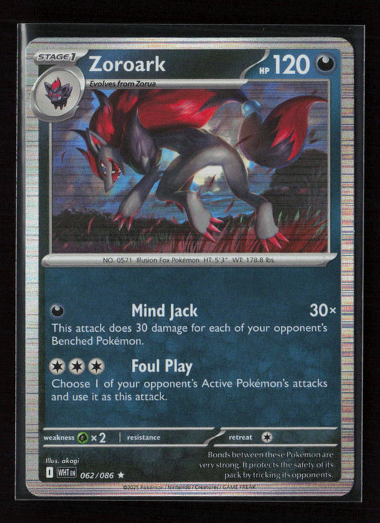 Zoroark Rare SV: White Flare 062/086 NM