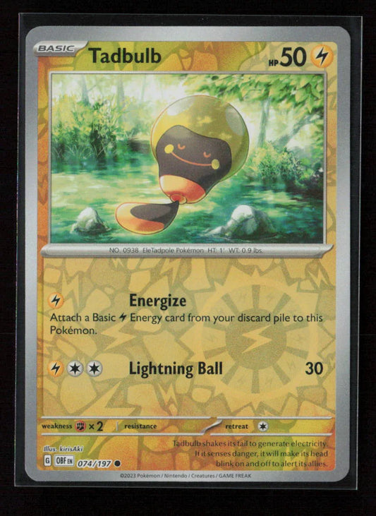 Tadbulb Common SV03: Obsidian Flames 074/197 NM - Kang's Collectibles