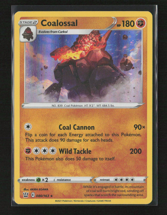 Coalossal Holo Rare SWSH05: Battle Styles 080/163 NM